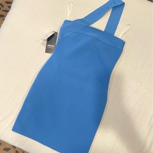 HERVÈ blue stretch mini dress XS NWT